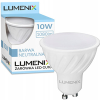 ŻARÓWKA LED 10W GU10 4500K BARWA NEUTRALNA 10 SZT.