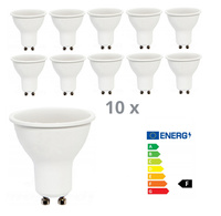 ŻARÓWKA LED 5W GU10 3000K BARWA CIEPŁA 10 SZT.
