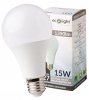 ŻARÓWKA LED E27 15W 4000K ECOLIGHT 10 SZT.